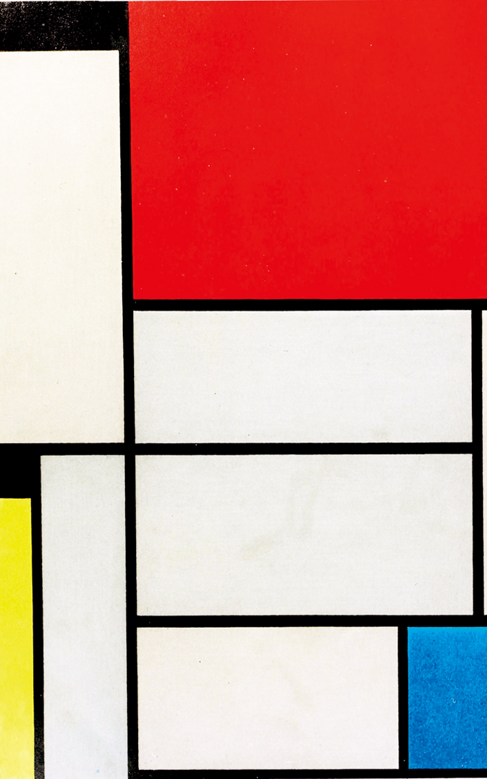 皮特·蒙德里安 Piet Mondrian ——红黄蓝组成的石版画2